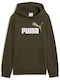 Kids Sweatshirt with Hood and Pockets Khaki Hoodie Fl