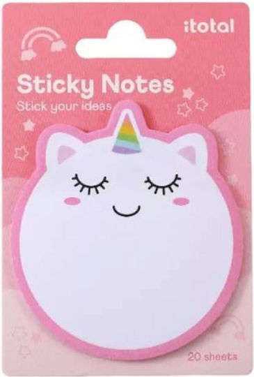Aufkleber Sticky Notes Einhorn 20 Notizblöcke/7,0x7,8cm Itotal