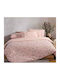 Nef-Nef Homeware Bettbezug-Set Baumwolle Einzelbett mit Kissenbezug 170x240 Carena Pink