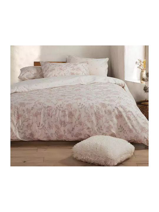 Nef-Nef Homeware Σετ Παπλωματοθήκη Βαμβακερή Μονή με Μαξιλαροθήκη 170x240cm Carena L.grey