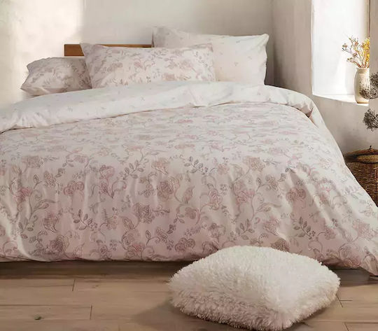 Nef-Nef Homeware Duvet Cover Set Cotton Queen with 2 Pillowcases 240x230 Carena L.grey