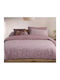 Nef-Nef Homeware Duvet Cover Set Cotton Single with Pillowcase 170x240 Dazier Mauve