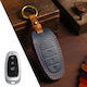 Hyundai Staria Sonata B121 Crazy Horse Leder Schlüsselhülle Autoschlüssel 3 Tasten Blau