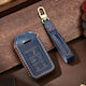 Volvo Xc60 Xc90 S90 5 Tasten C046 Crazy Horse Leder Autoschlüssel Schutzhülle Blau