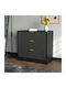 Bedroom Chest of Drawers Wooden Allegro with 3 Drawers Black 80x40x75cm