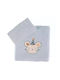 Nef-Nef Homeware Set of baby towels 2pcs Bamb Special Party Blue Weight 420gr/m²