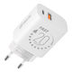 Obal:Me Charger Without Cable with USB-A Port and USB-C Port 20W Quick Charge 3.0 Whites (OM20WCA)