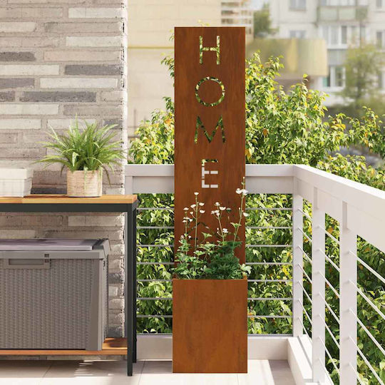 vidaXL Γλάστρα Μεταλλική Rusty 32x140x140εκ.
