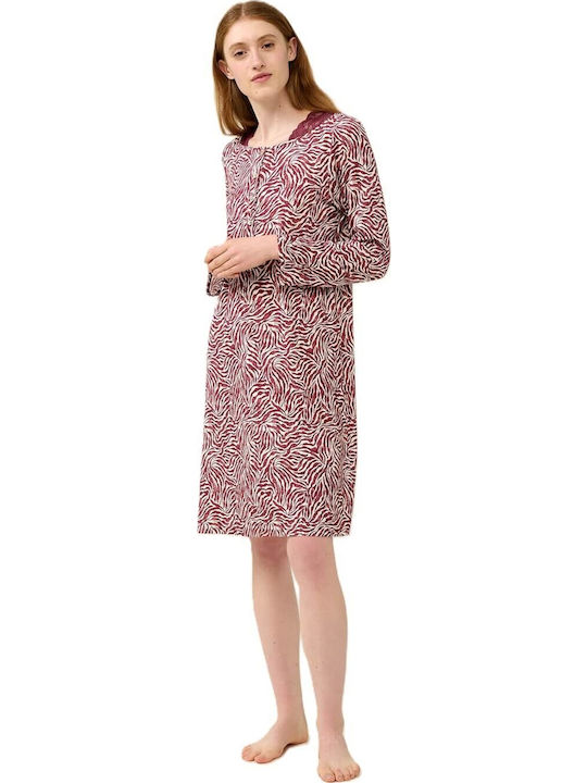 Vamp Sommer Damen Nachthemd Dark Red