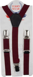 Papillon Kids Set bretele pentru copii cu papion in culoarea Burgundy cu 3 clipsuri Papillon Kids Set bretele pentru copii cu papion in culoarea Burgundy cu 3 clipsuri