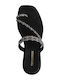 Women's Flat Sandals in Black Color