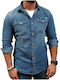 Langärmlig Jeans Hemd Blue Denim