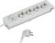 Vivanco 37645 Bandă De Alimentare 4 Prize Buton Pornit Oprit 2.5m Albă