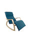 Rocking Armchair Blue 67x127x91cm