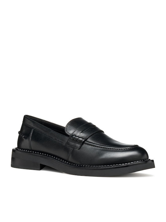 Geox D Serilda Leather Women's Loafers in Black...