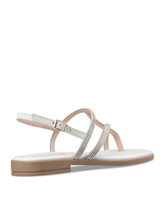 Women's Flat Sandals in White Color