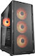 Cougar Airface Pure PRO Gaming Midi Tower Κουτί Υπολογιστή με ARGB Φωτισμό Μαύρο