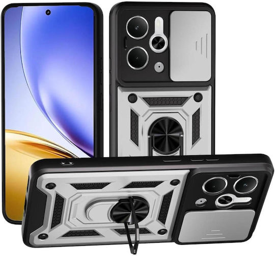 Bodycell Slide Cover Back Cover Metallic Silver (Realme 14T)