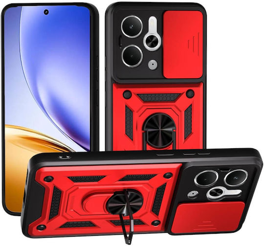 Bodycell Slide Cover Back Cover Metallic Red (Realme 14T)