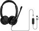 Sandberg 3in1 Office Headset Pro ENC On Ear Multimedia Ακουστικά με μικρόφωνο και σύνδεση USB-A / USB-C