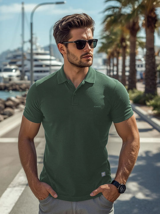 Frankie Denim Polo Blouse Green