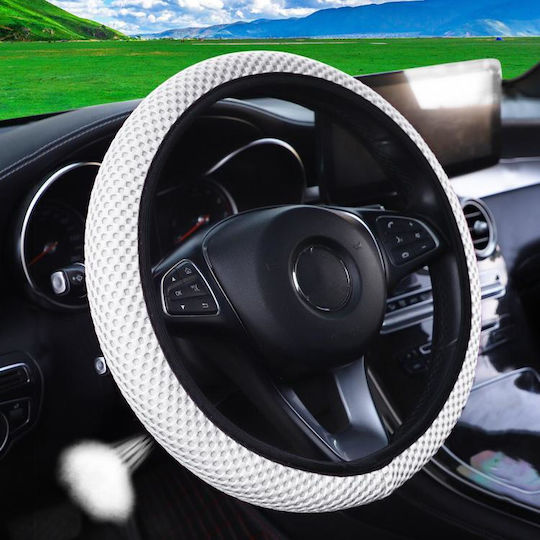 Auto-Lenkradabdeckung mit Durchmesser 38cm Synthetisch Gray mit Gray Naht