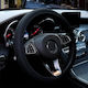 Car Steering Wheel Cover with Diameter 38cm Synthetic Black with Black Stitching