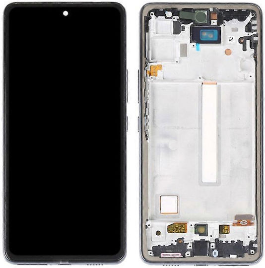 Екран със Сензорен Механизъм и Рамка за Samsung A53 5G A536F (Черен)