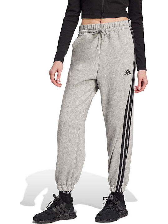 Essentials 3-stripes Долнище на анцуг Флийс Сив