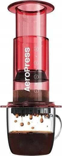 Aeropress Прозрачна Ръчна Филтърна Кафеварка Пластмасова Червена 200ml