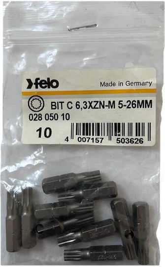 Set 10 Industrielle Serie Xzn Profilbits C6.3 M5 25mm