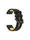 Garmin Fenix 7 Solar 22mm Two-Tone Sports Silicone Bracelet Black+Yellow