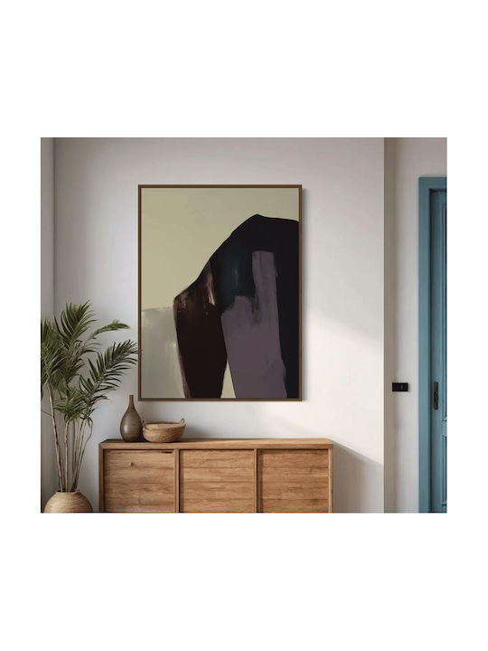 Gemälde Zitat Leinwand Beige Blau Welt 80x120 cm