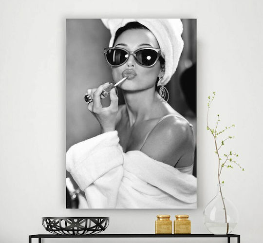 Платнен Панел За Рисуване Audrey Hepburn Червило 60x90 См