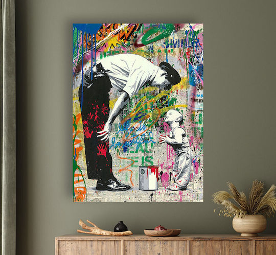 Πίνακας Καμβά Smile To Life Street Art 30x40 Cm