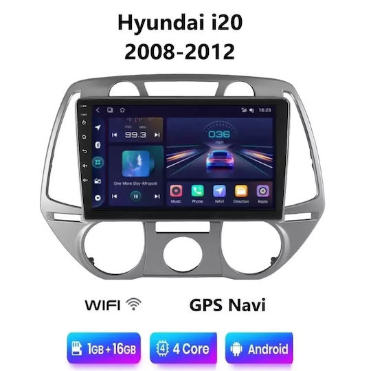 Auto-Audiosystem für Hyundai i20 2008-2012 (Bluetooth/USB/WiFi/GPS/Apple-Carplay/Android-Auto) mit Touchscreen 9"