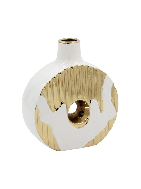 Keskor Decorative Vase White 10x8x21.5cm