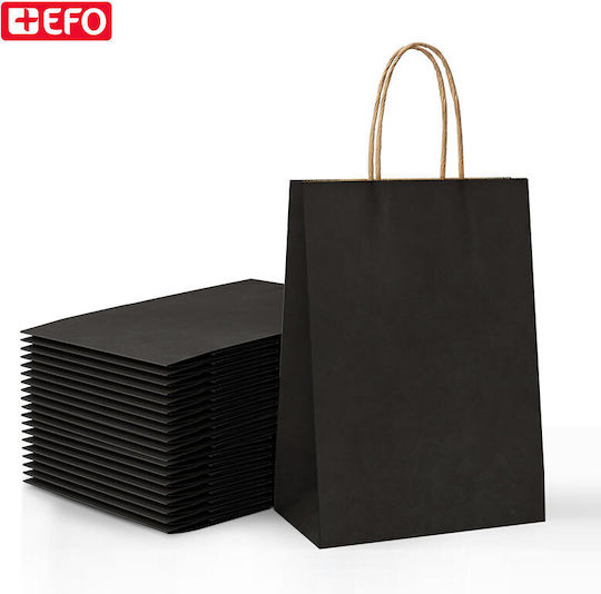 +Efo Χάρτινη Τσάντα για Δώρο Μαύρη 16x8x22εκ.