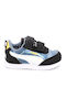 R78 Kids Sneakers with Hoop & Loop Closure Light Blue