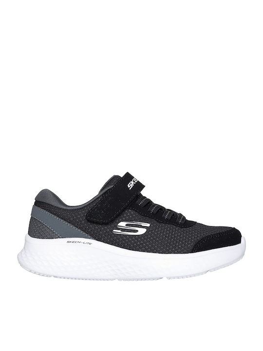 Kids Sports Shoes Running with Hoop & Loop Closure Black