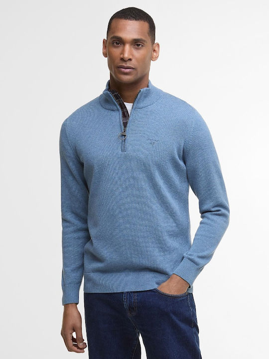 Barbour Langarm Pullover Hellblau