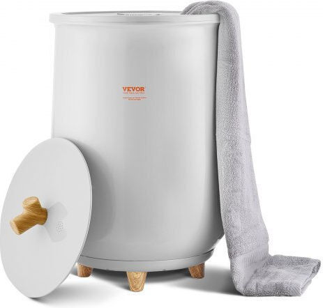 Vevor 20l Towel Warmer Bucket Led Light Timer Temperature Setting Gray