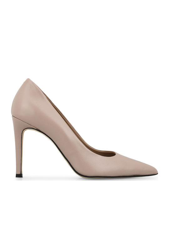Leather Pink High Heels