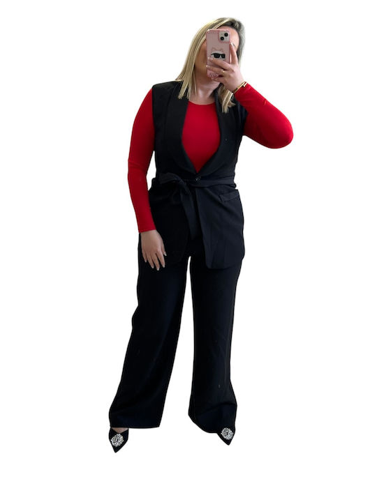 Women's Black Set with Pants with Elastic
