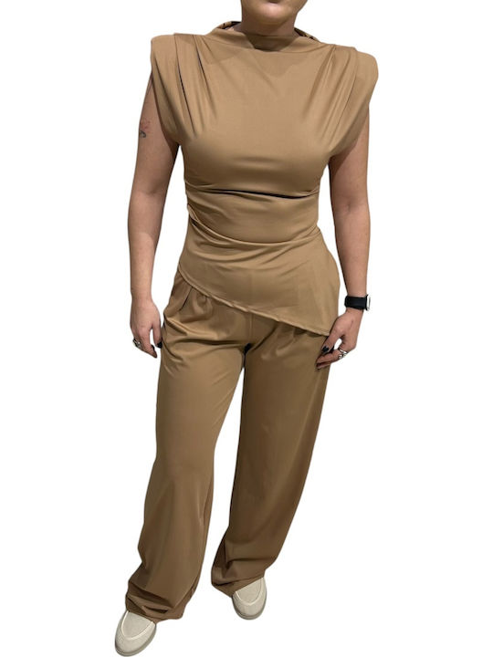Women's Beige Set with Pants