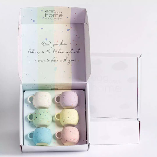 Egg Back Home Κούπα Κεραμική Πολύχρωμη 90ml 6τμχ Egg Back Home Κούπα Κεραμική Πολύχρωμη 90ml 6τμχ
