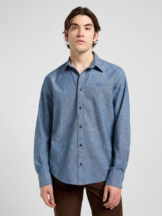 Lee Long-sleeved Denim Shirt Blue