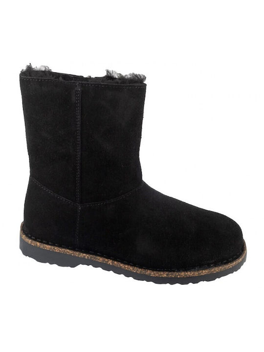 Birkenstock Shearling Дамски ботуши Черни
