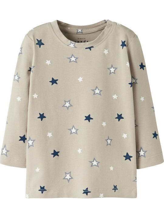 Name It Kids' Shirt Long Sleeve Beige Stars