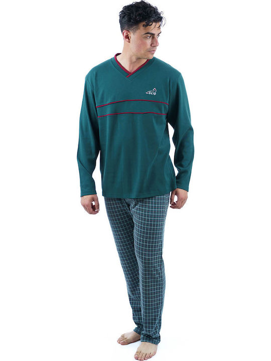 Dustin Men's Winter Pajamas Set Cypress Green